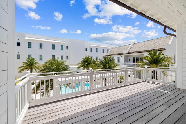 view of wooden deck