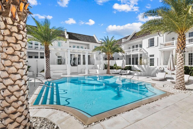 view of pool with a patio