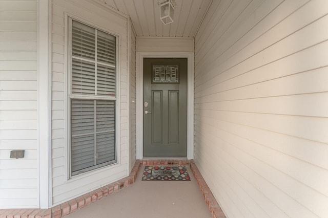 view of doorway to property