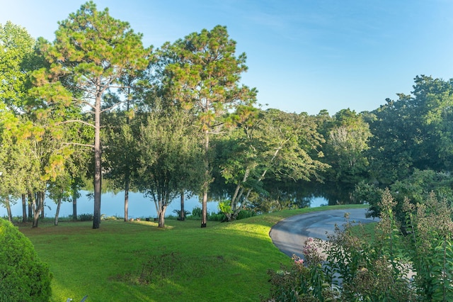 exterior space featuring a water view