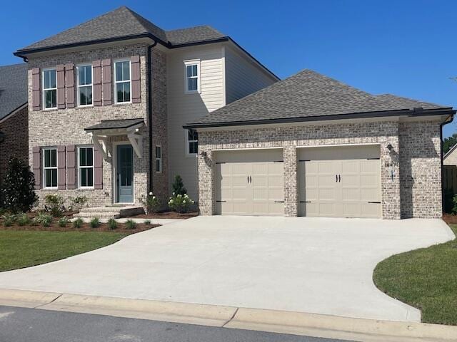 view of front facade with a garage