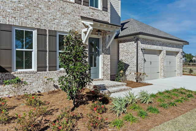 property entrance featuring a garage