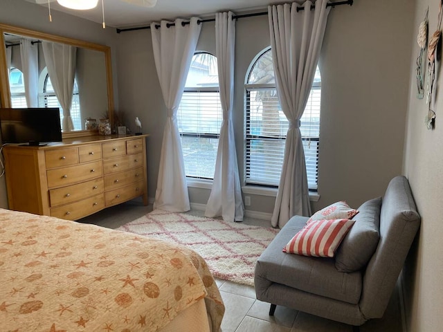 view of tiled bedroom