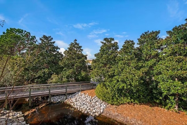 view of property's community featuring a water view