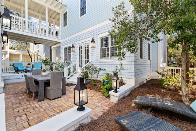 view of patio with an outdoor living space