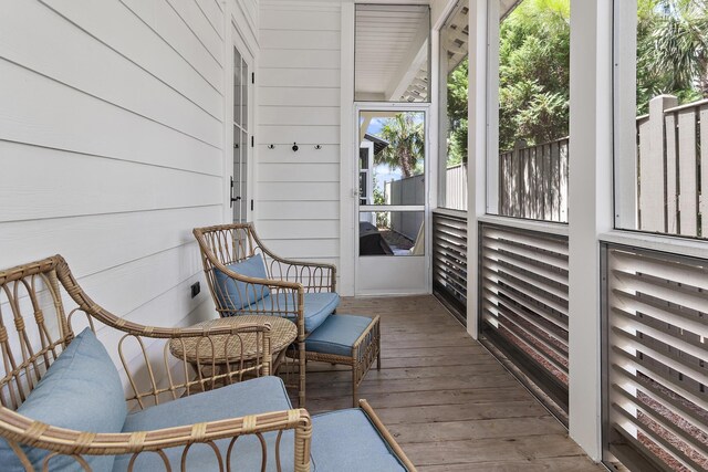 view of sunroom