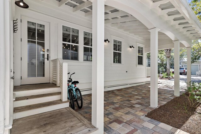 view of patio / terrace with a porch