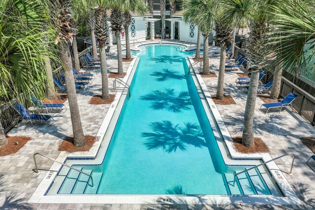 view of pool with a patio area