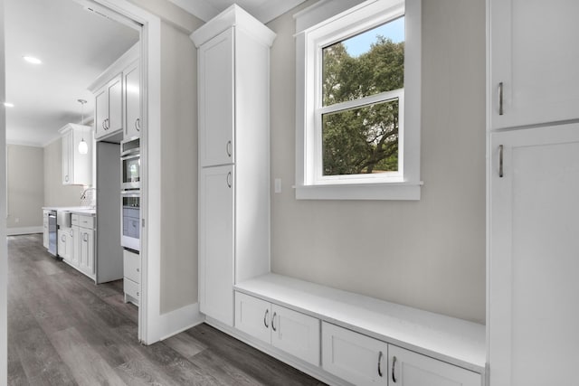 601 Third Ave, Destin, FL 32541 - mudroom with dark wood finished floors, recessed lighting, and baseboards