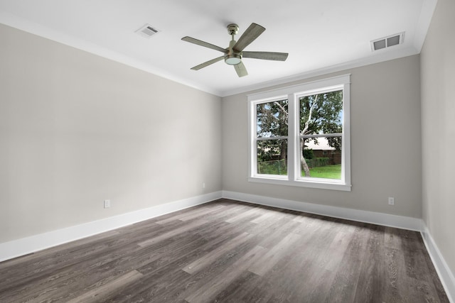 601 Third Ave, Destin, FL 32541 - empty room featuring crown molding, visible vents, and ceiling fan