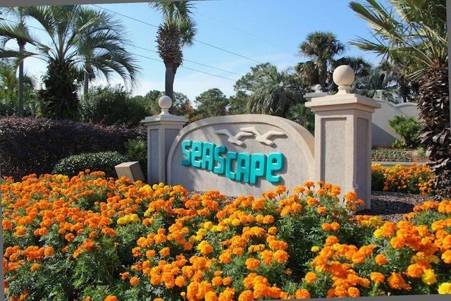 view of community sign