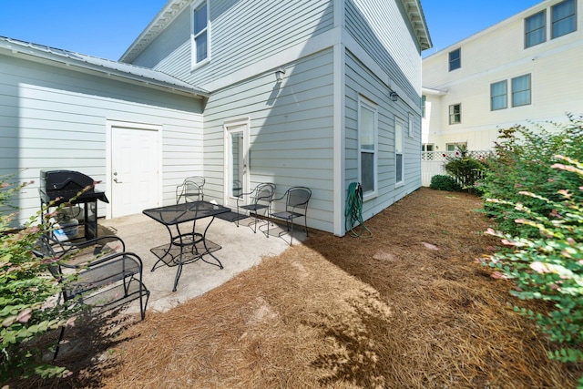 view of patio / terrace with a grill