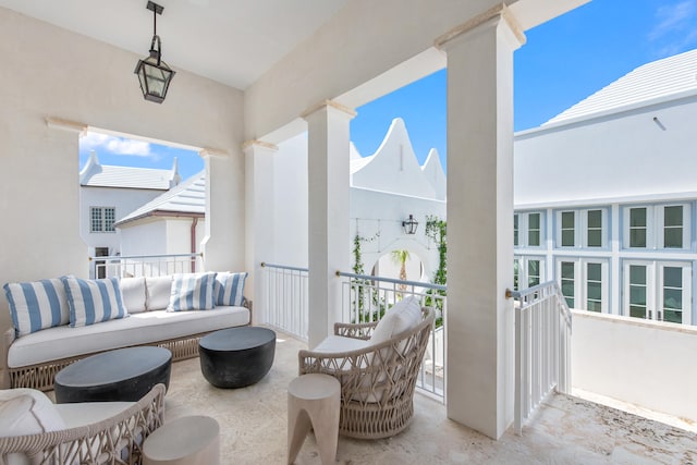 balcony featuring outdoor lounge area