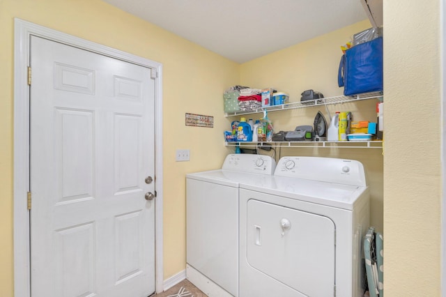 laundry area featuring separate washer and dryer