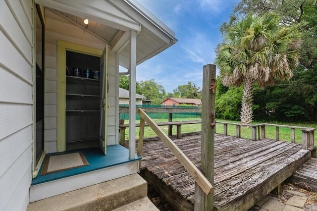 view of wooden terrace