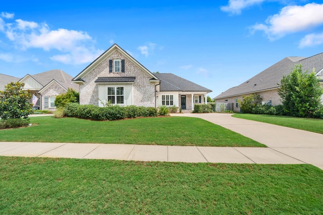 view of front facade featuring a front yard