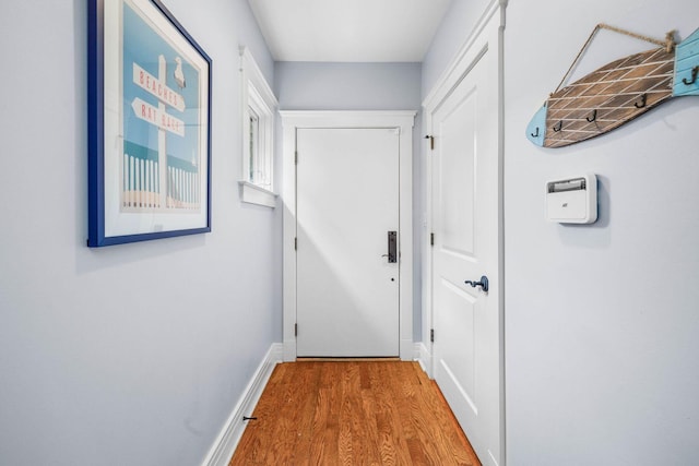 entryway featuring hardwood / wood-style flooring