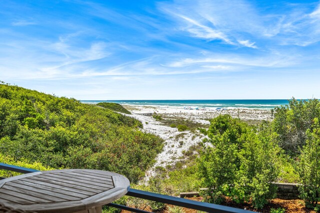 water view featuring a view of the beach
