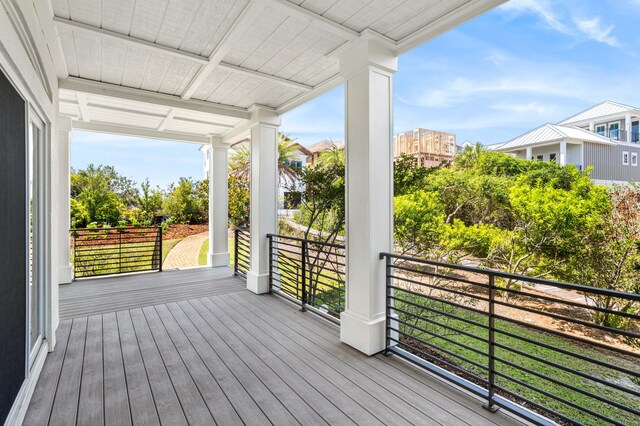 view of wooden terrace