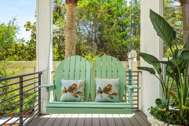 view of wooden deck