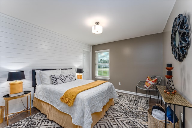 bedroom featuring wood-type flooring