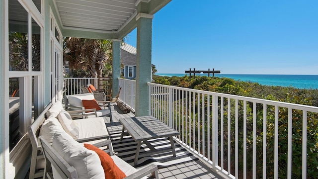 55 Nature Way Unit 100-1, Santa Rosa Beach, FL 32459 - balcony with a water view and an outdoor hangout area