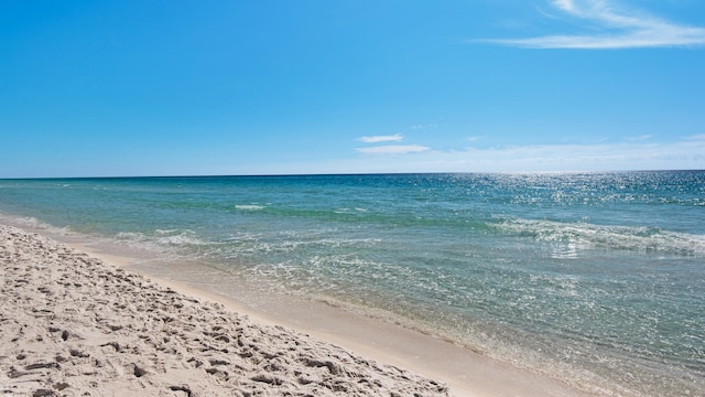 water view featuring a beach view