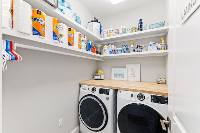 laundry area featuring separate washer and dryer