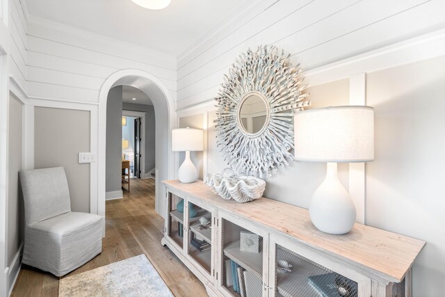 interior space featuring hardwood / wood-style flooring