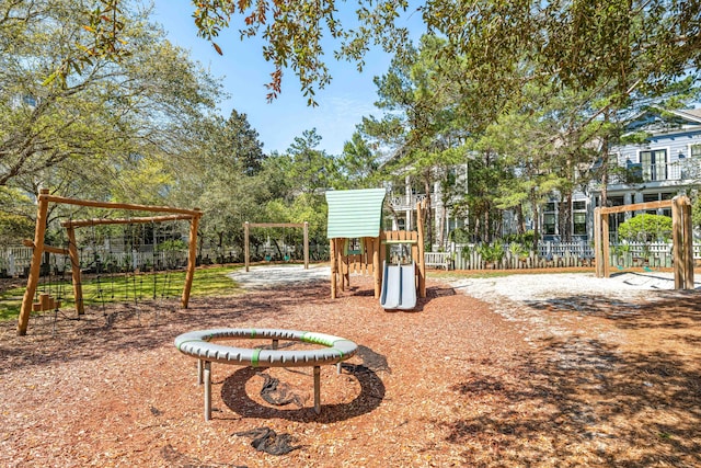 view of yard featuring a playground