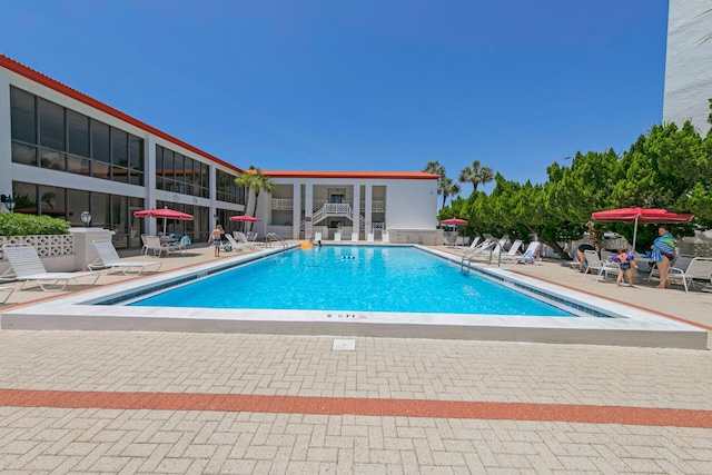 view of pool with a patio