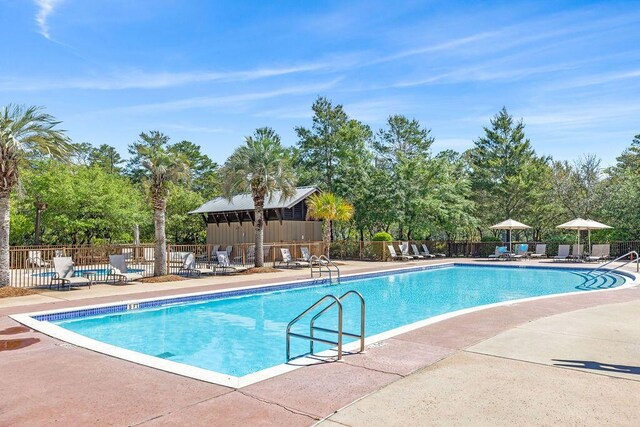 view of pool with a patio area