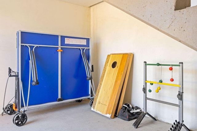 interior space with lofted ceiling