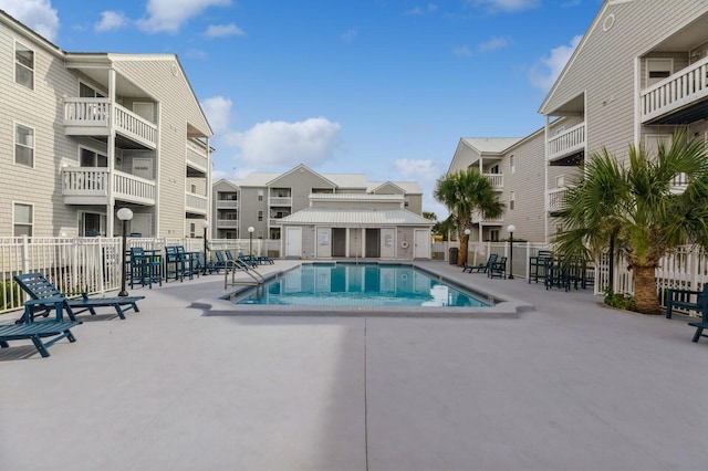 view of pool with a patio