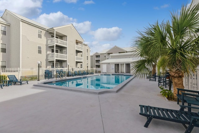 view of pool with a patio area