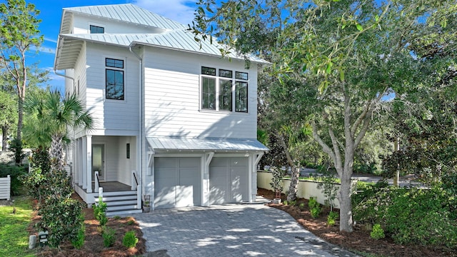 view of front of house featuring a garage