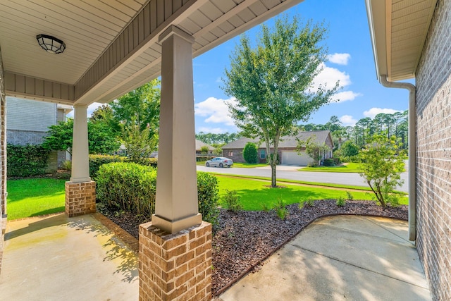 view of patio / terrace with a porch