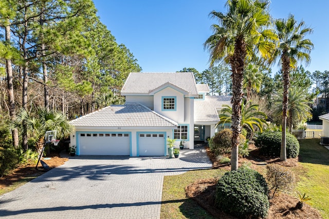 view of front of home featuring a garage