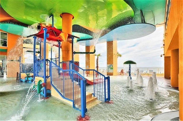 view of jungle gym