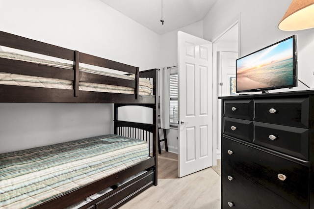 bedroom featuring light hardwood / wood-style flooring