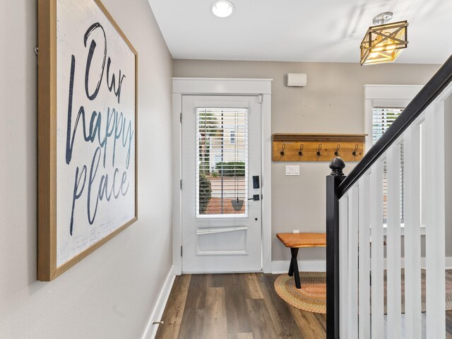 interior space featuring dark hardwood / wood-style floors