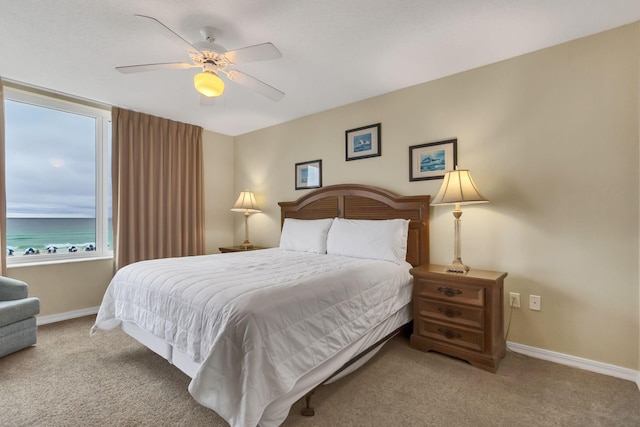 520 Santa Rosa Blvd Unit 301, Fort Walton Beach, FL 32548 - bedroom with carpet floors, baseboards, and ceiling fan
