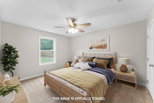 bedroom with ceiling fan