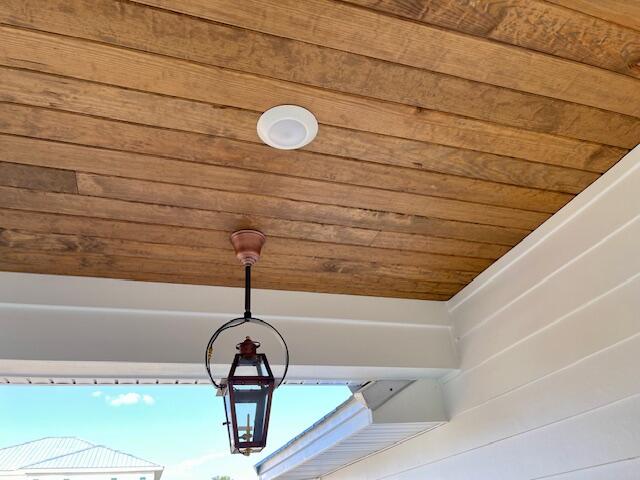 room details featuring wood ceiling