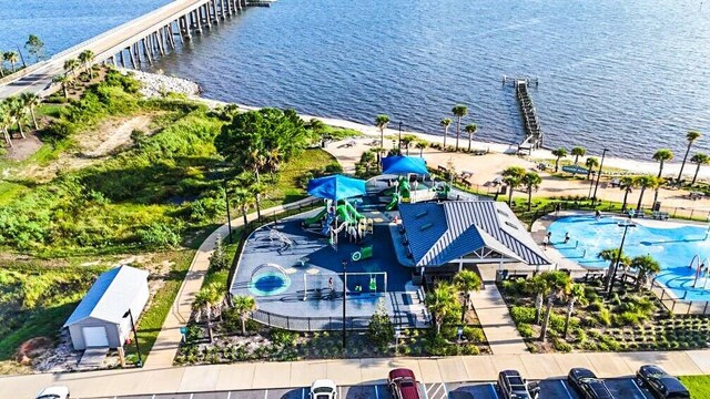 2205 Calle De Marbella, Navarre, FL 32566 - drone / aerial view featuring a water view