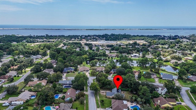 2205 Calle De Marbella, Navarre, FL 32566 - birds eye view of property featuring a water view and a residential view