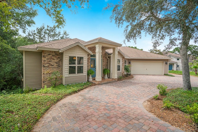 view of front of home featuring a garage