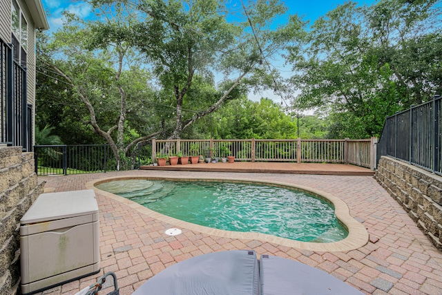 view of pool featuring a patio area