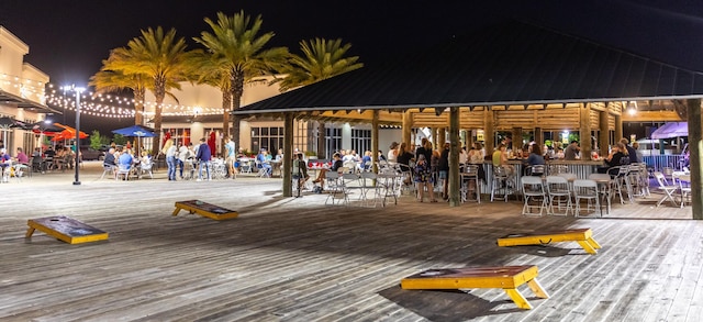 view of home's community featuring a wooden deck