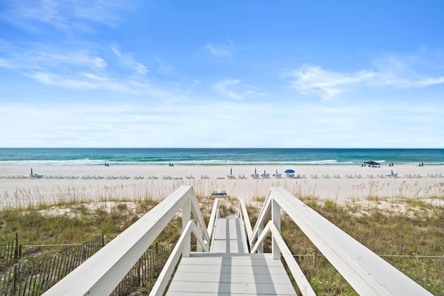 property view of water with a view of the beach